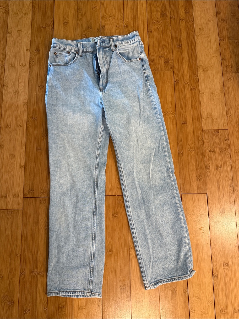 Abercrombie & Fitch Light Blue Womens  Straight Jeans